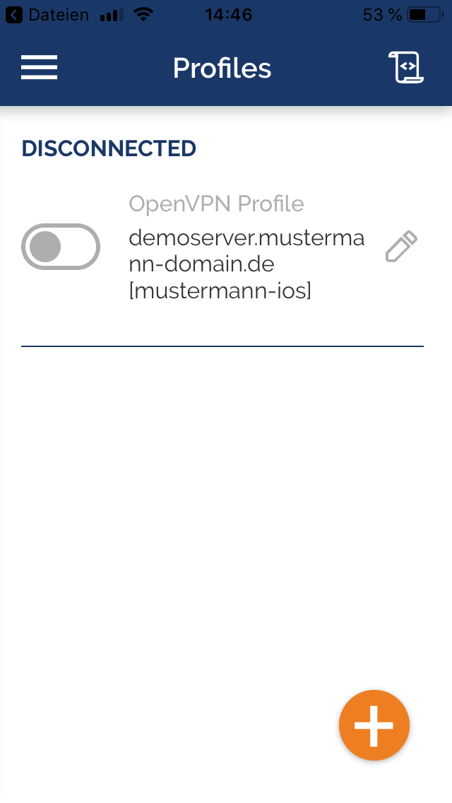 OpenVPN unter iOS