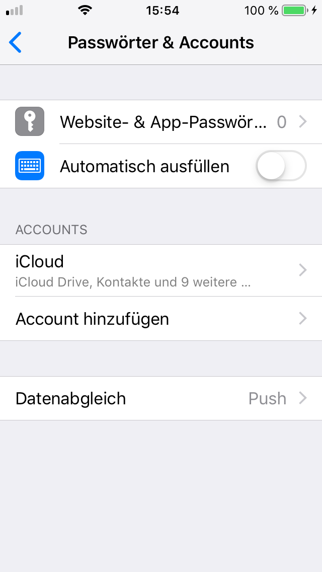 Nextcloud iOS Kontakte
